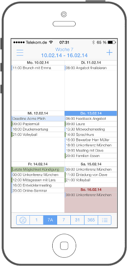 Agendansicht
